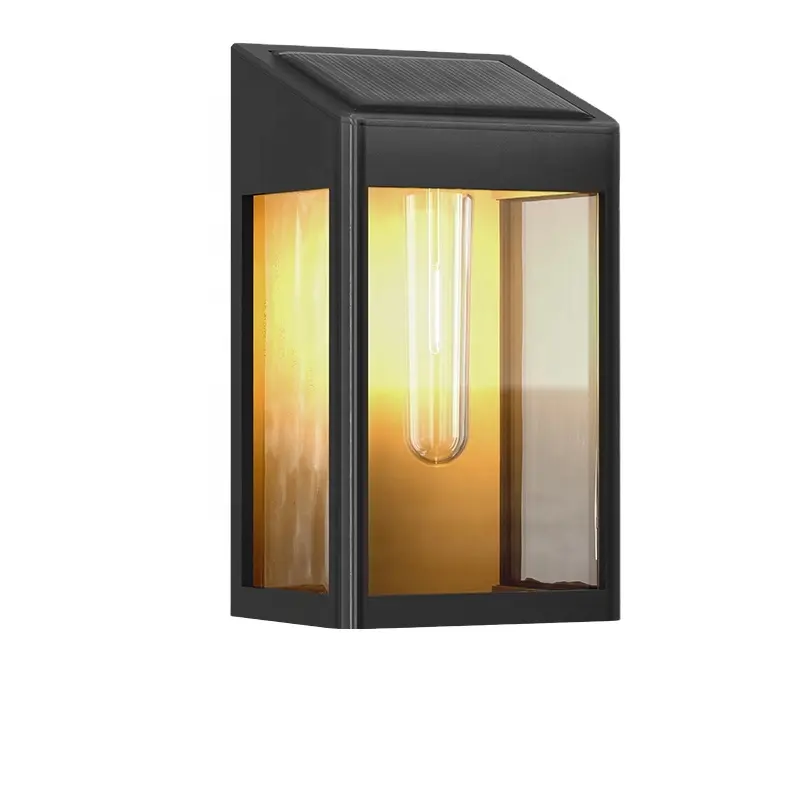 Lámpara de pared solar LED Ip65 impermeable al aire libre jardín montaje en pared inducción aplique de pared solar luz