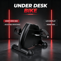 Mini vélo d'exercice silencieux sous le bureau avec écran LCD numérique, pédalier portable pour les travailleurs sédentaires au bureau