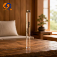 Tube en verre mince de qualité alimentaire, capacité de 5 ml à 30 ml, avec logo de différentes couleurs et bouchon à vis