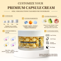 Crème Capsule Éclaircissante VC 65g OEM Populaire, Crème Éclaircissante à la Niacinamide, Améliore la Peau Terne et Jaunâtre, Unifie le Teint