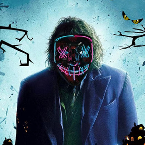 หน้ากากผี LED เรืองแสงอุปกรณ์เสริมฮาโลวีนหน้ากากเรืองแสงอุปกรณ์เสริมฮาโลวีน - Product Image 4