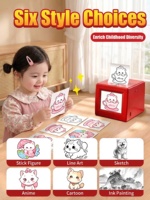 Printer AI Mini Baru untuk Anak-anak, Layar 2,8 inci, Nirkabel, Portabel, Printer Foto Instan AI untuk Mainan Edukasi Anak