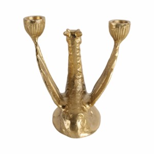 Portacandele a forma di drago in metallo dorato, artistico, per decorazioni domestiche, tavolino da caffè e sala da pranzo - Product Image 5