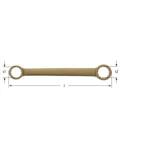 Ampco-ประแจกล่องคู่ AD1315A แบนอลูมิเนียมสีบรอนซ์ (เมตริก) ประแจไม่จุดประกายประแจและประแจปรับได้ - Product Image 1