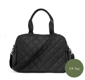 Custom Wholesale Luxury Multifunction Maternity Girls Boys Large Capacity Travel <strong>Nappy</strong> Caddy <strong>Bags</strong> <strong>Black</strong> Quilt Baby Diaper <strong>Bag</strong> - Product Image 5