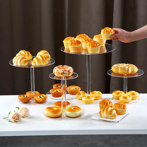 Acrylic 3-Tier <strong>Rotating</strong> <strong>Cake</strong> <strong>Stand</strong> with Clear Shelves for Wedding and Birthday Dessert Display and Birthday Centerpiece - Product Image 5