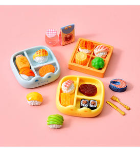 Boîte à bento de simulation de dessin animé, accessoires en résine alimentaire, maison de poupée, rouleau de sushi, <span class=keywords><strong>steak</strong></span>, décoration de table DIY, ornements - Product Image 3