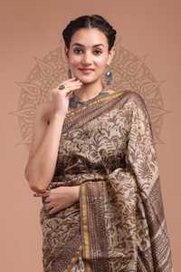 Glamours Your Style With Saree Pure Kanjivaram Silk Saree Made by Silk <b>and</b> Zari Yarn With Contrast Jequeard Border Weawing - Product Image 3