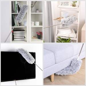 Db Long Handle Bendable Lambswool <b>Duster</b> With Extension Pole For Ceiling Fan <b>Cleaning</b> 19In And Above Stainless Steel Handle - Product Image 4