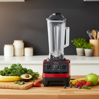 Blender Rumah Tangga Tugas Berat Pembuat Smoothie Elektrik Penghancur Es Pengolah Makanan Bayi 6 Mata Pisau 800W 2L Mixer Grinder