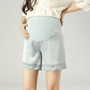 Short de maternité décontracté taille haute en dentelle mince vêtements d'extérieur amples soutien du ventre vêtements de sécurité à la mode pour les femmes enceintes - Product Image 1