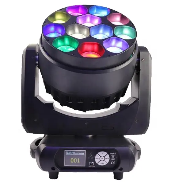 MITUSHOW Pro Light Aura 12x40W RGBW Zoom LED Beam Wash Moving Head Light with Lighting and Circuitry Design Solutions Service