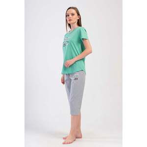 Combinaison de nuit ovale à manches courtes et col rond pour femmes - Product Image 2