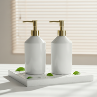 Bouteille de savon en plastique PET personnalisée de 200 ml, 300 ml, 500 ml, emballage pour soins de la peau, lotion, gel douche, shampoing, conteneur avec impression sérigraphique