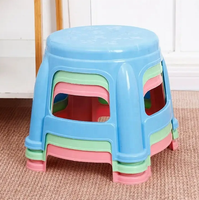 Tabouret en plastique épaissi pour grossistes, siège en résine longue durée et durable pour usage domestique et commercial (salon, table à manger)