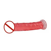 Dildo Realista de TPE de Alta Transparencia con Ventosa Impermeable - Ecológico, Portátil, Multicolor, 375g