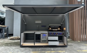 Casa <span class=keywords><strong>de</strong></span> Barbacoa para Exteriores Estilo Gazebo <span class=keywords><strong>de</strong></span> Cocina, Resistente al Viento, Personalizable con Diseño Gratuito en <span class=keywords><strong>20</strong></span> <span class=keywords><strong>Minutos</strong></span>, con Nevera y Fregadero - Product Image 3
