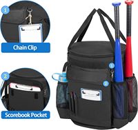 Sac de rangement pour accessoires de baseball et de softball Dowsen DS-B2503262, vente chaude, pour sports de plein air, avec poche pour tableau de scores