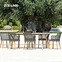 Meubles de jardin pour hôtel, tables et chaises d'extérieur, mobilier moderne pour restaurant, piscine, fauteuil en aluminium imperméable, canapé en rotin nordique