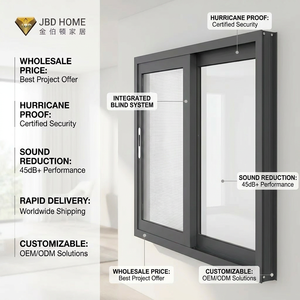Ventana <span class=keywords><strong>Corredera</strong></span> de Aleación de Aluminio con <span class=keywords><strong>Mosquitera</strong></span> Retráctil Moderna para Dormitorio, Sala de Estar y Uso Exterior - Product Image 4