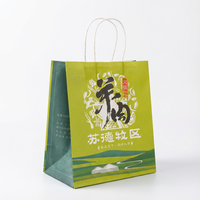 Sacs en papier kraft de qualité alimentaire avec logo personnalisé, sacs d'emballage pour la restauration rapide résistants à la graisse, sac en papier kraft brun à fond plat