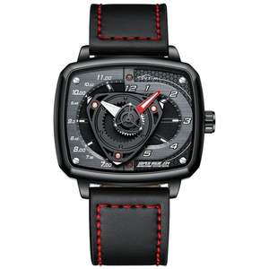 Montre pour homme SVJ 2071, nouvelle édition limitée de luxe, mouvement à rotor, haut de gamme, véritable, forgée, rétro, carrée, creuse - Product Image 6
