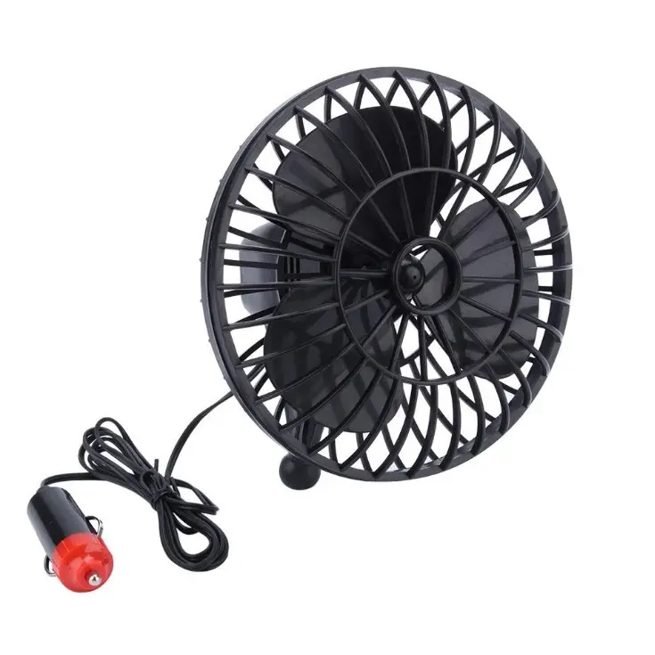 12v Ventilatore di Aria-Estate rotativo Mini Aria Ventilatore Alimentato Camion Auto di Raffreddamento Adsorbimento Nero