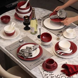 High Quality Porcelain Tableware Dinnerware <b>Sets</b> Eco-Friendly Dishwasher Safe <b>Microwave</b> Safe Oven Safe Reusable Customizable - Product Image 1