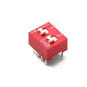 Série BS-Caixa/Slide Tipo Dip Switch 6 Posição Cor Vermelha Interruptor DIP Para Vendas