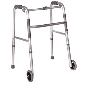 UZSS-10001 produtos de cuidados de saúde de alumínio, quadro de caminhada ajustável para idosos, caminhante dobrável
