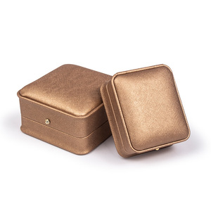 New Arrival Luxury Custom Pu <b>Leather</b> Jewelry Gift Box Cross Pattern <b>Bracelet</b> Ring Necklace Jewelry Packaging Gift Box - Product Image 5