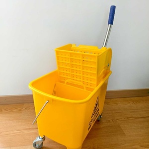 <span class=keywords><strong>Seau</strong></span> de vadrouille <span class=keywords><strong>en</strong></span> plastique à 4 roues facile à déplacer avec roues - Product Image 2