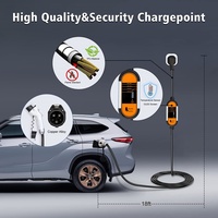 Chargeur EV portable de niveau 2 16A pour véhicules électriques, conforme à la norme IEC 62196-2, station de charge murale