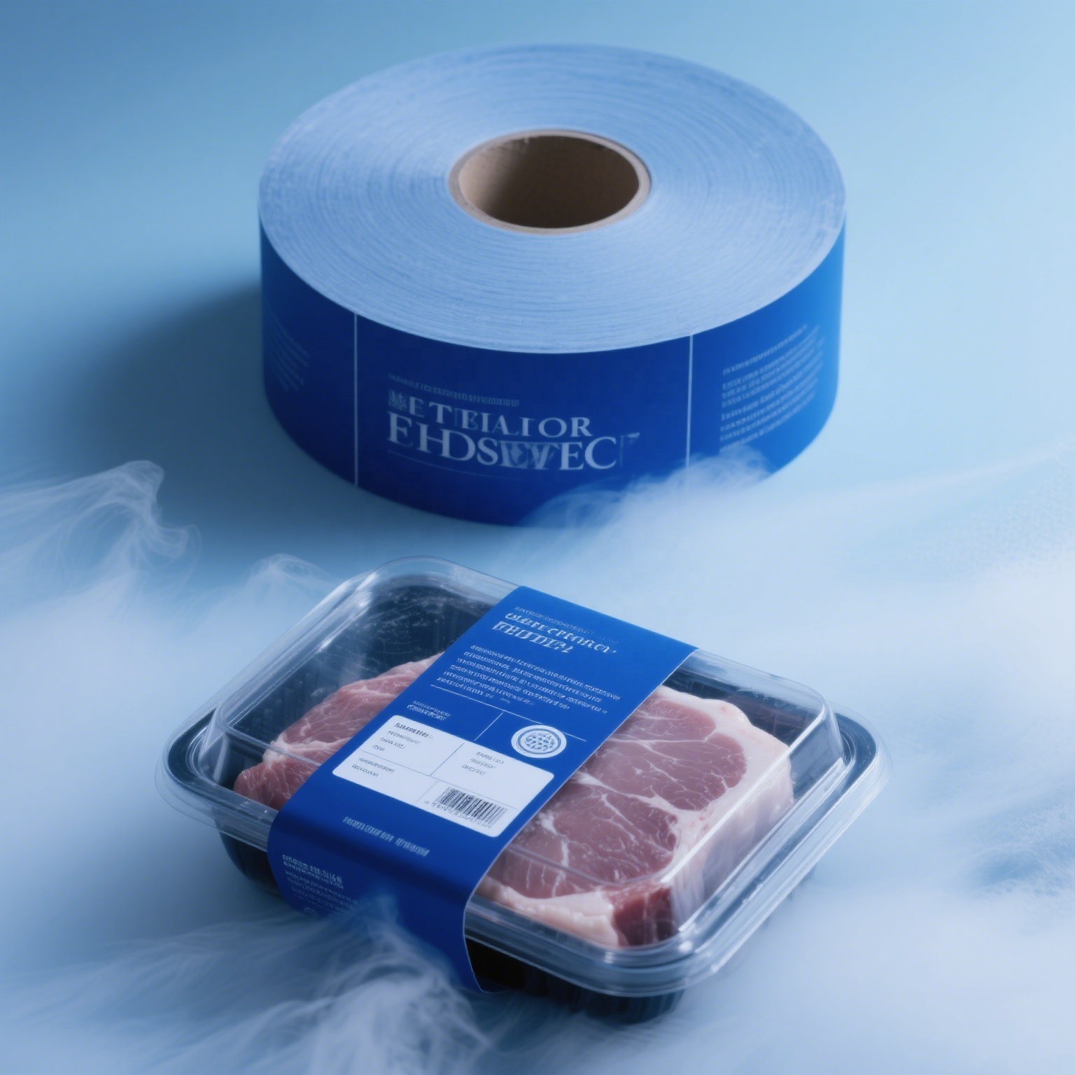 Customizable White PP Waterproof Stickers Labels Frozen Food Packaging for Grocery Store Promotion and Food Packaging