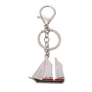 Porte-clés moderne en caoutchouc avec ancre de voilier et pendentif en métal, petits cadeaux - Product Image 4