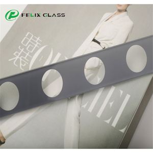 Verre trempé rectangulaire personnalisé par le fabricant avec impression sérigraphique pour éclairage LED linéaire mural - Product Image 2
