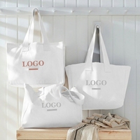 Sac fourre-tout en toile de coton grand format personnalisé, écologique, avec poignées en corde, recyclable, réutilisable, logo imprimé, idéal pour les courses - Offre Spéciale