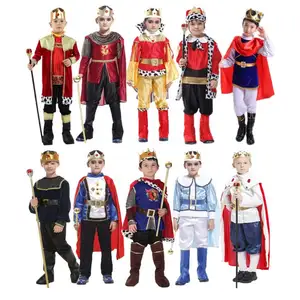 anime garçon cosplay costume Suppliers-Robe de personnage de carnaval pour enfants, déguisements pour fête d'halloween, King, Prince, Costume de personnage de dessin animé Cosplay,
