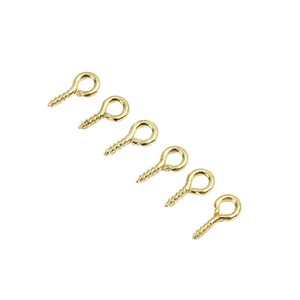 <b>Copper</b> Eye Screws 18K Gold Plated Round Shape For <b>Bracelet</b> Making DIY Jewelry Accessories B27 - Product Image 5