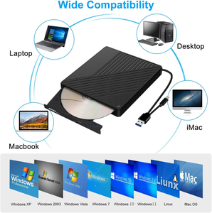 Siêu mỏng xách tay 5 trong 1 <span class=keywords><strong>DVD</strong></span> <span class=keywords><strong>Player</strong></span> bên ngoài <span class=keywords><strong>DVD</strong></span>-RW Burner ghi hỗ trợ cửa sổ 7/8/10/11 cho máy tính xách tay Máy tính để bàn <span class=keywords><strong>Mac</strong></span> sử dụng nhà - Product Image 3