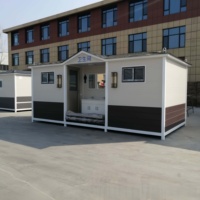 Toilettes mobiles préfabriquées à déploiement instantané, conteneur sanitaire pré-câblé, aménagement personnalisable, prêt en une journée