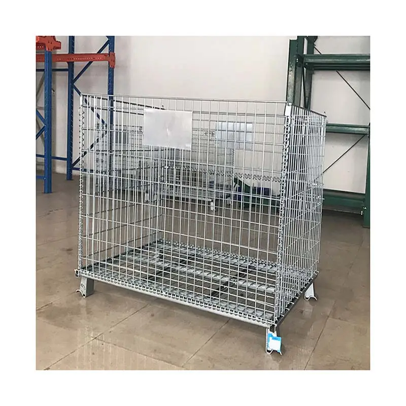 Mracking Collapsible warehouse basket/folded storage box/steel butterfly cage