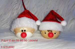 Chapeau de Père Noël en tricot personnalisable avec breloque boule - Pendentif décoratif de Noël pour l'affichage de cadeaux de Noël en magasin de détail - Product Image 5