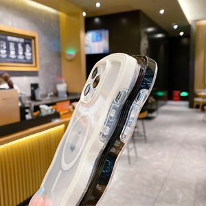 Nouvelle coque de téléphone magnétique transparente antichoc en TPU PC à bords ondulés pour filles, compatible <span class=keywords><strong>iPhone</strong></span> 17 16 15 14 Pro Max, avec protection magnétique sans fil - Product Image 6