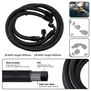 Refroidisseur d'huile haute performance 28 rangées <span class=keywords><strong>adaptateur</strong></span> de thermostat universel 80 C 3/4x16UNF et M20x1.5 + 7 ''ventilateur <span class=keywords><strong>électrique</strong></span> noir/argent - Product Image 4