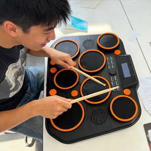 Bora MIDI Electronic Drum - Tambor electrónico portátil, instrumento de percusión para niños o adultos, superficie de tambor, tambor de sobremesa - Product Image 4