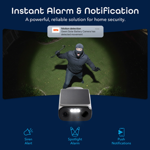 Telecamere di Sicurezza Solari Wireless da Esterno 5MPx con AI Controllabili tramite App Tuya Smart (Set da 4 Telecamere) - Product Image 6