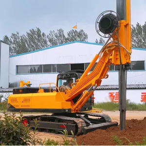 Fast Speed Driven Piling Machine Excavator Hydraulic Pile Driver New Crawler Photovoltaic Pile Driver Photovoltaic