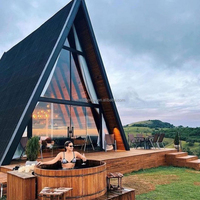 30qm einzigartiges Design Chalet mit Hochbett vorgefertigte Kabine im Wald ein Rahmen haus in Spanien