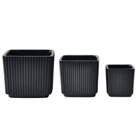 LIVEFUN - Jardinières en céramique modernes et minimalistes de style européen, très vendues, pour une utilisation en intérieur/extérieur, balcon, jardin, maison, finition émaillée